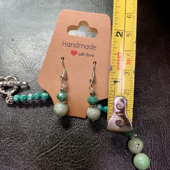 ⭐️2 for $10 Handmade Natural Stone Necklace Earrings Set - Picture 8 of 9